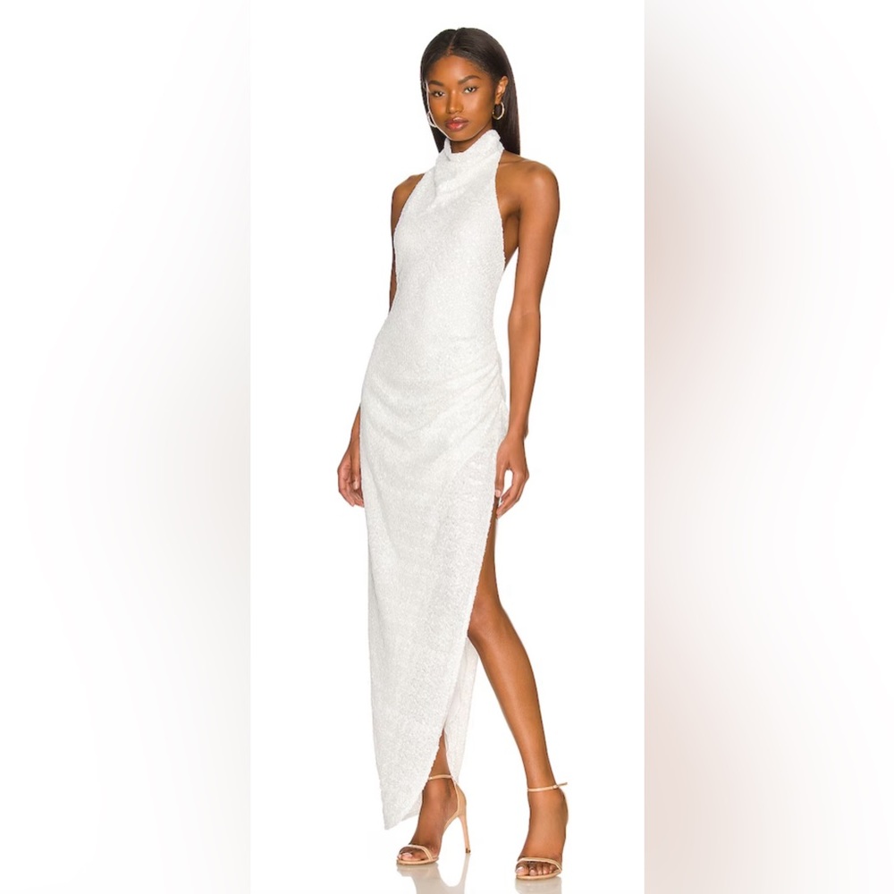 Amanda Uprichard x REVOLVE Samba Gown in White Sequin